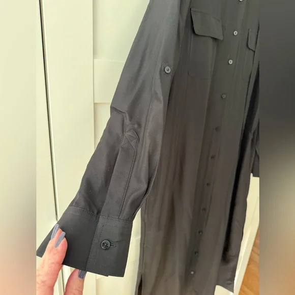 Old Navy Black Maxi ShirtDress, XL - Picture 5 of 14
